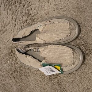 NWT SANUK natural Hemp Beige Casual Slip-On Shoes Womens 7